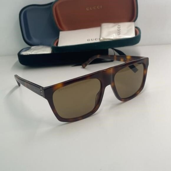 New Authentic Gucci GG0450S 003 57 Men's Sunglasses - Picture 4 of 11
